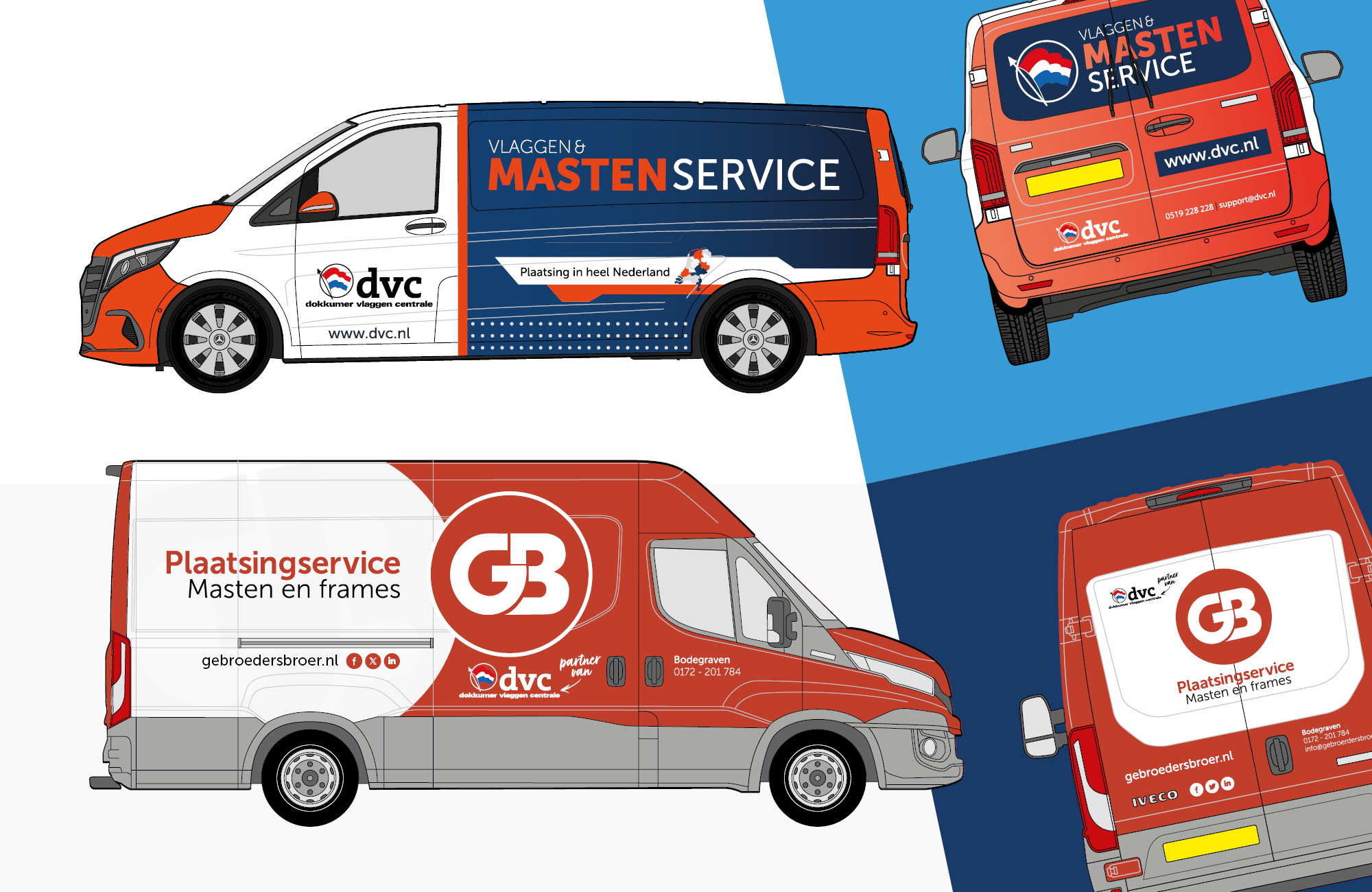 Autobeletteringen DVC bussen